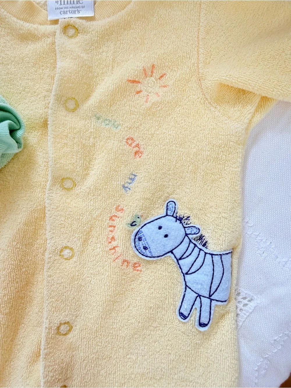 🦒 Carter’s x John Lennon Collector Series Terry Footie One-Piece 2PC Set NB🦒